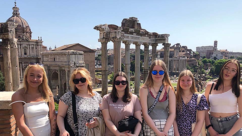 Elever från Hotell- och turismprogrammet i Rom